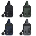 Premium Green Men's Waterproof Multifunctional Crossbody Bag 17x7x30cm