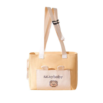 Portable Breathable Adjustable Crossbody Pet Carrier Bag Large Capacity for Pet - Green