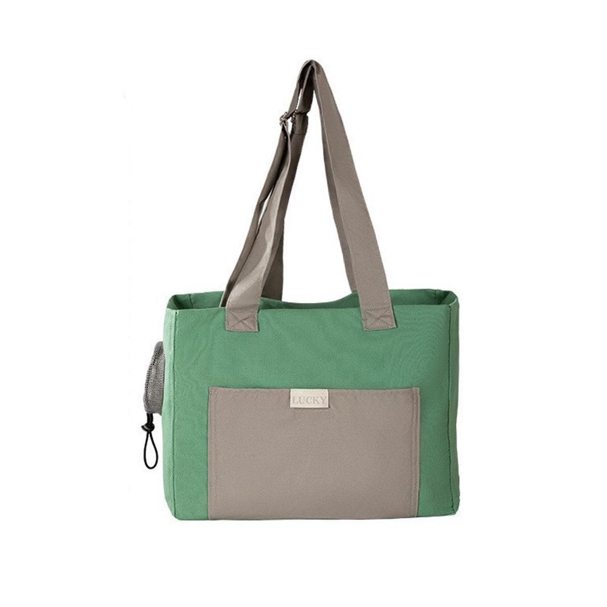Crossbody Out Dog Bag - Portable Breathable Adjustable Pet Carrier - Green - 38cm x 15cm x 30cm - SuperSaverAU - view 9