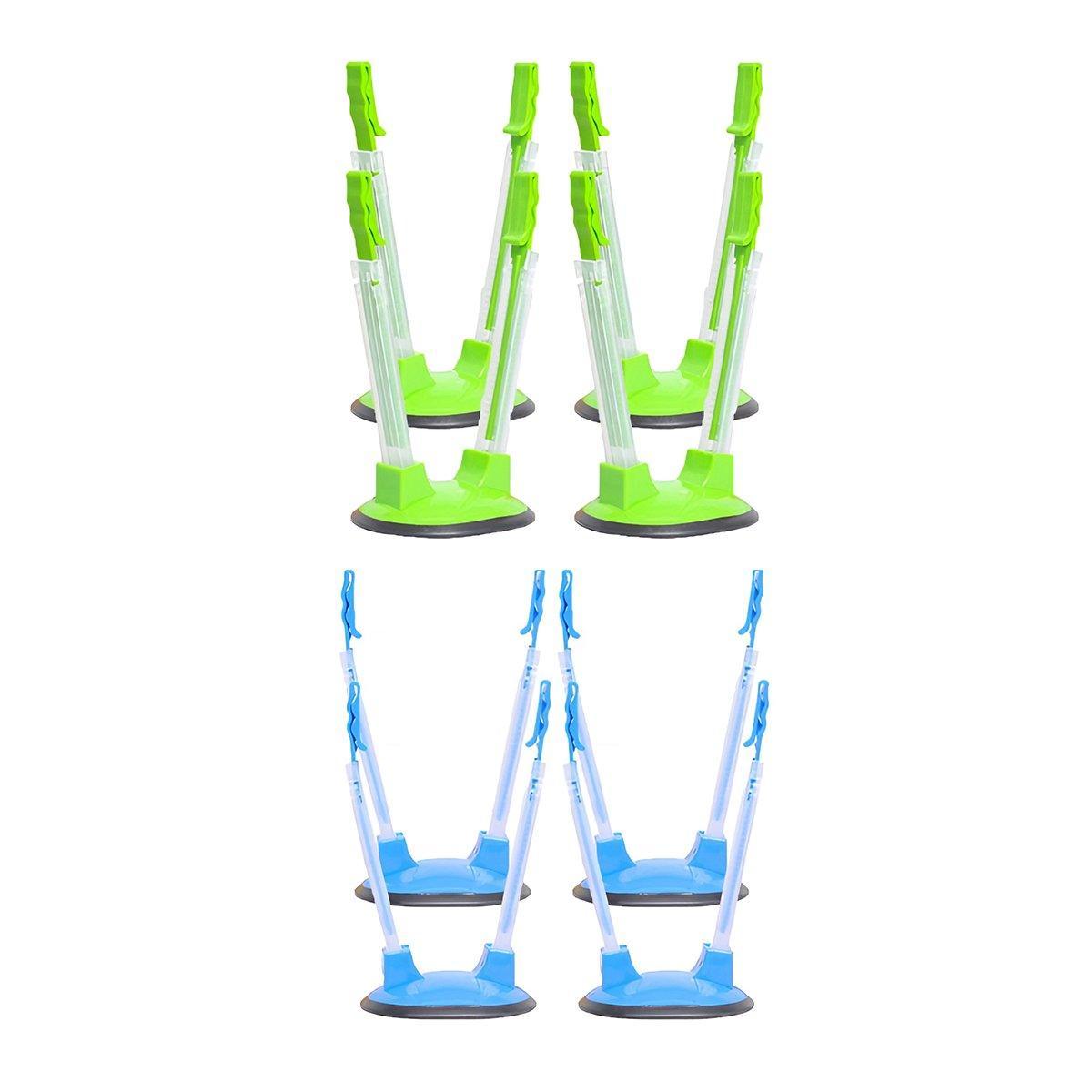 8PCS Kitchen Bag Holder Stand - Plastic Storage Rack with Adjustable Arms - SuperSaverAU - view 1