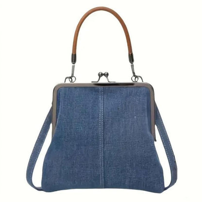 Denim Crossbody Bag Women - Handmade Light Blue Tote