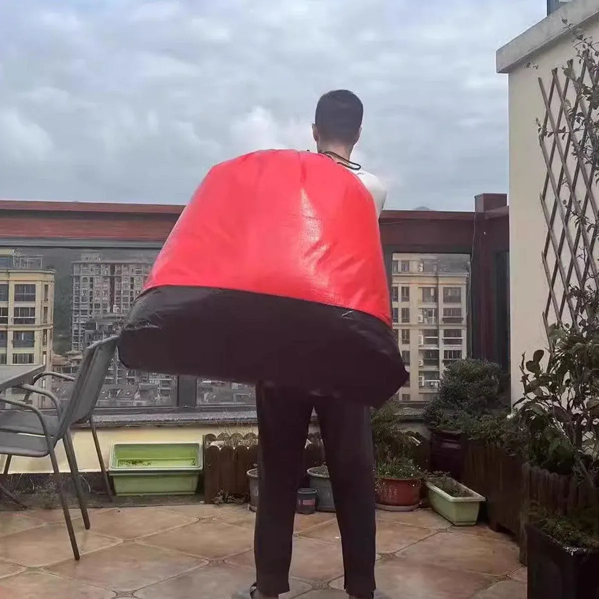 Premium Waterproof Drawstring Moving Bag – Orange 110 x 100cm