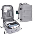 Waterproof Travel Backpack 15.6" Laptop Compartment USB Charging Pink - SuperSaverAU - view 6