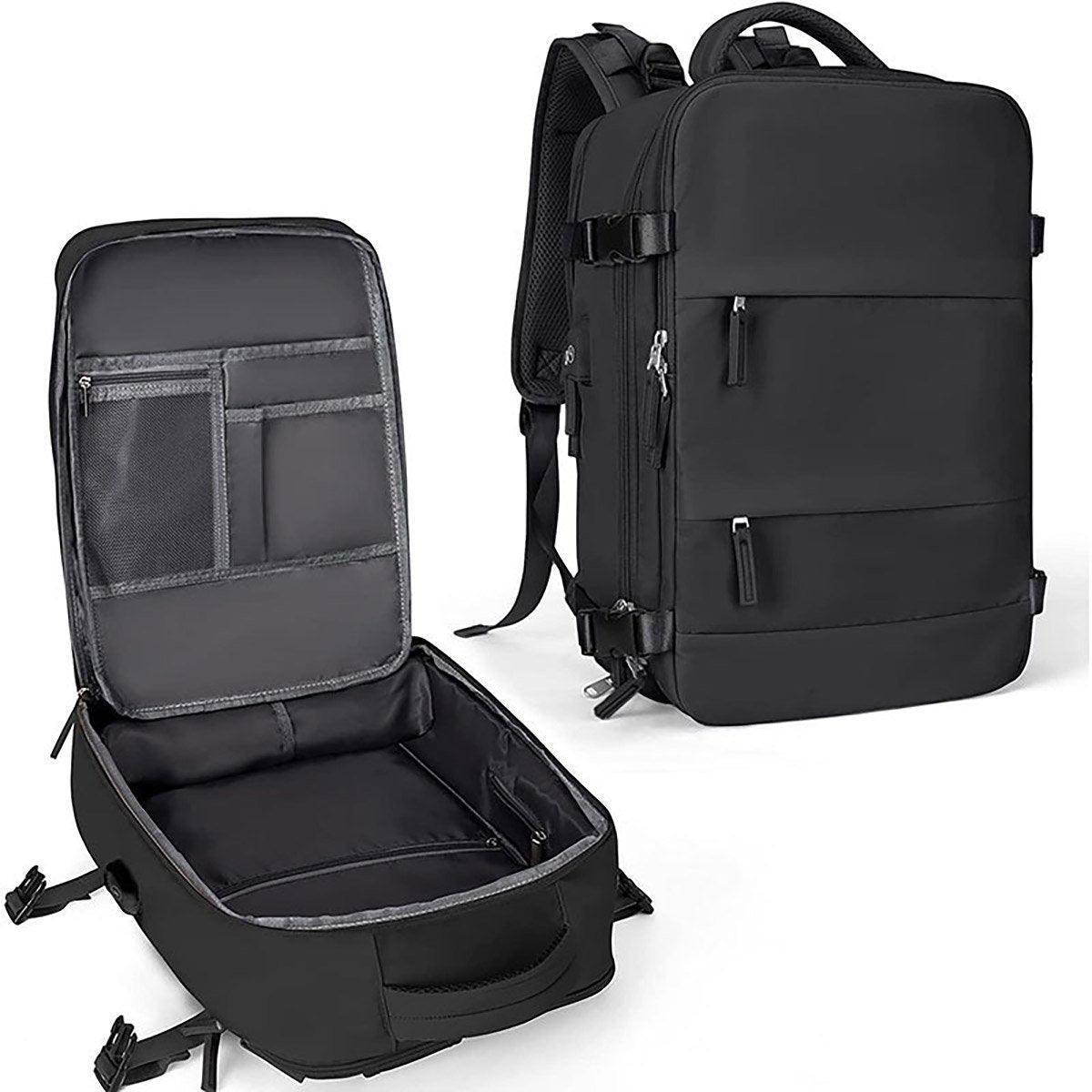 Waterproof Travel Backpack 15.6" Laptop Compartment USB Charging - Purple - SuperSaverAU - view 4