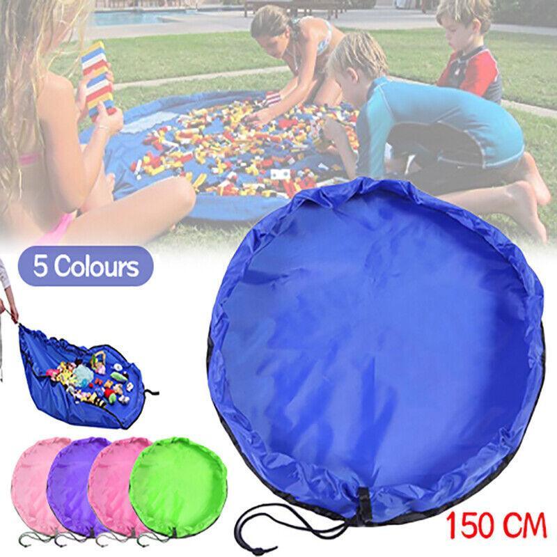 Premium 150cm Drawstring Play Mat Storage Bag – Purple