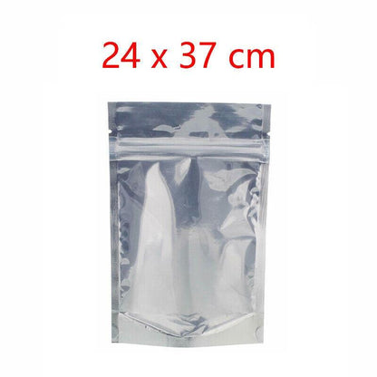 Clear Aluminum Foil Mylar Stand Up Retail Bags Zip Lock Pouches Pouch Packaging - 24*37+4CM-50PCS