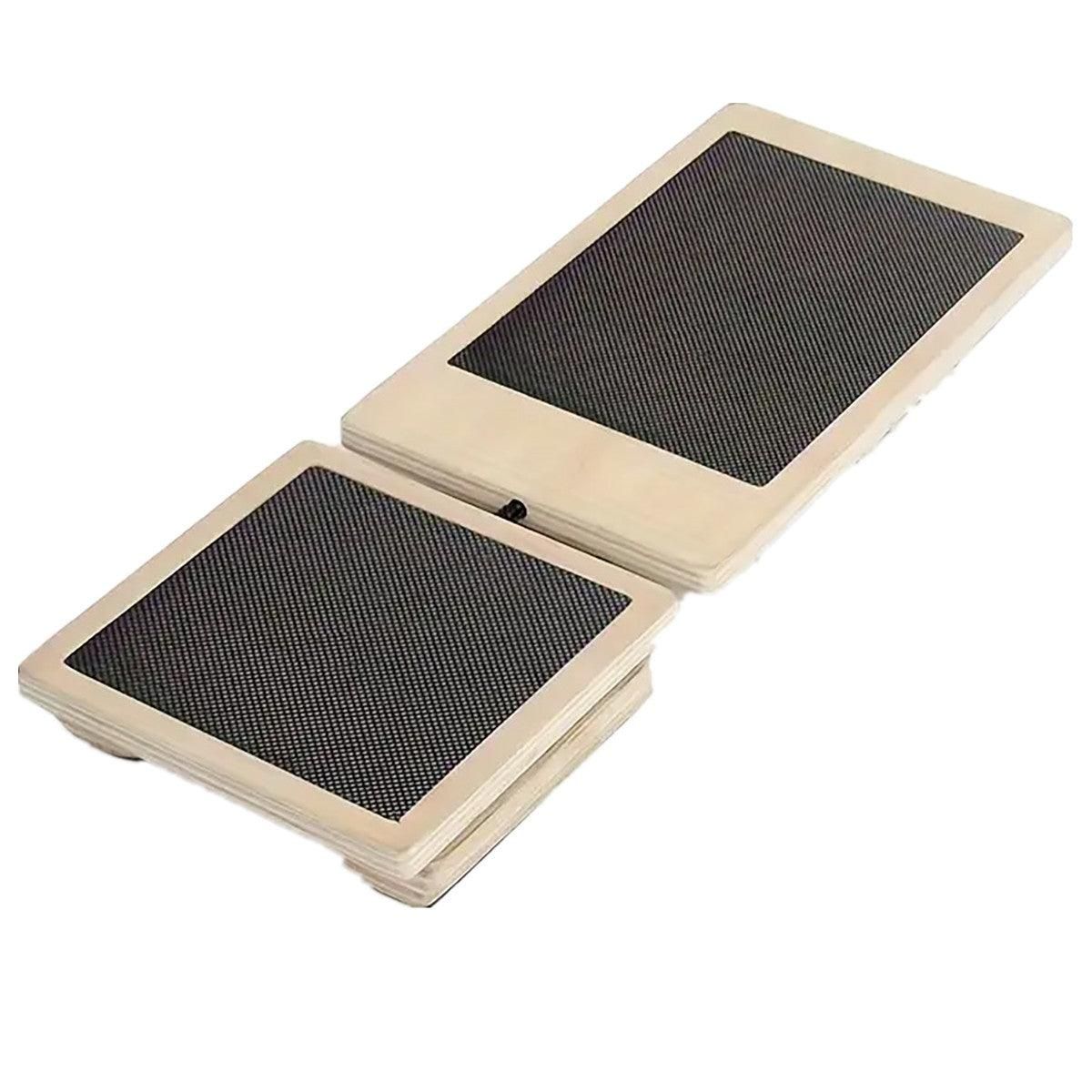 Premium Wooden Yoga Balance Board with Textured Non-Slip Surface