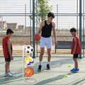 Premium 3-Layer Carbon Steel Basketball Storage Rack Holds 3 Balls - Black