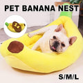 Cute Banana Shape Pet Bed - Winter Warm Dog Cat Kennel Cozy Mat - S - SuperSaverAU - view 1