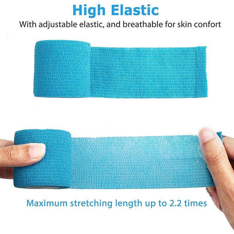 Premium Self Adhesive Cohesive Wrap Bandage 12 Pack - 10cm x 4.5m