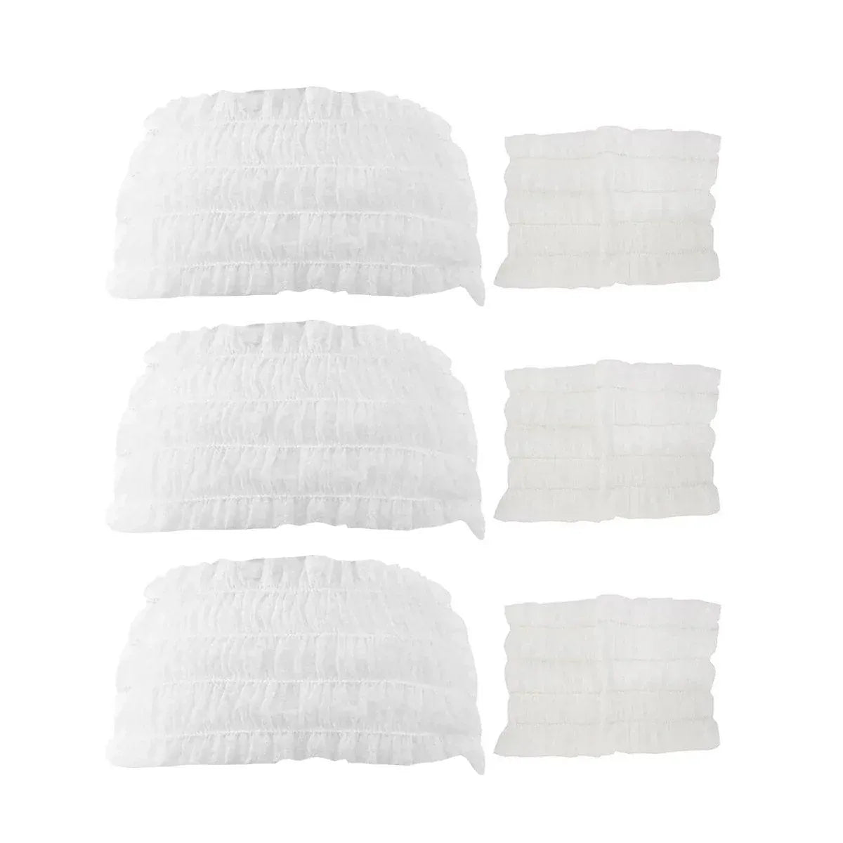 Premium 100pcs White Disposable Salon Hair Bands Non-Woven Facial Spa Headbands