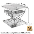 Camping Stainless Steel Collapsible BBQ Grill, 9.8x9.44x8.46 inches, Foldable & Portable - SuperSaverAU - view 2
