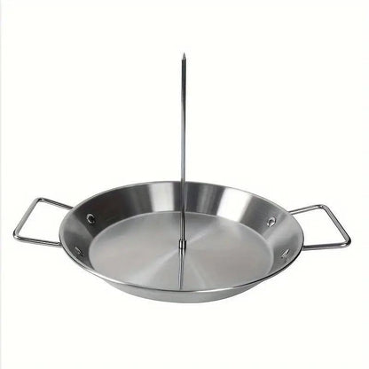 Stainless Steel Vertical Grill Pan 33.02cm with Adjustable Height & Removable Screws