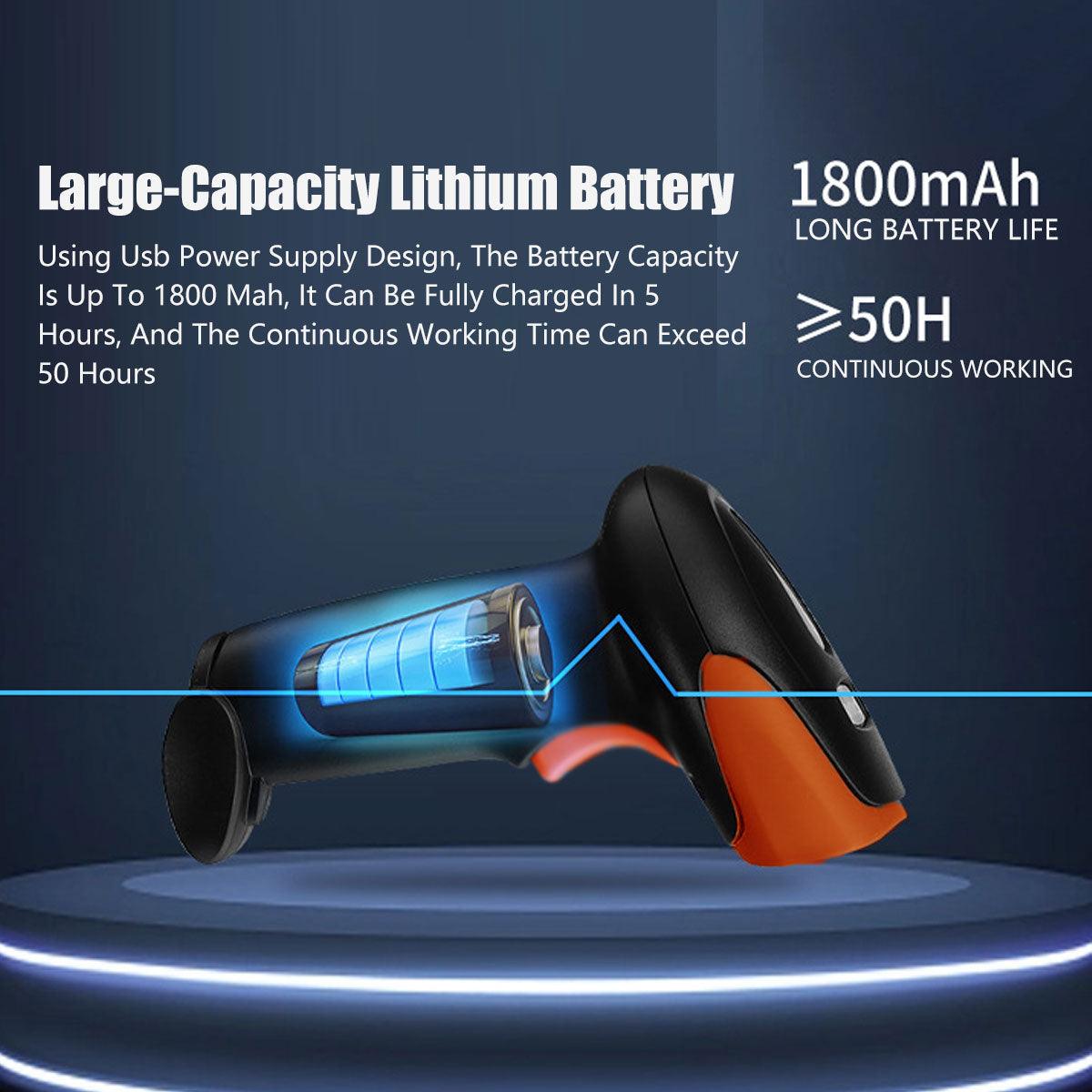 Wireless 2D Barcode Scanner Handheld Reader for Supermarkets & Warehouses