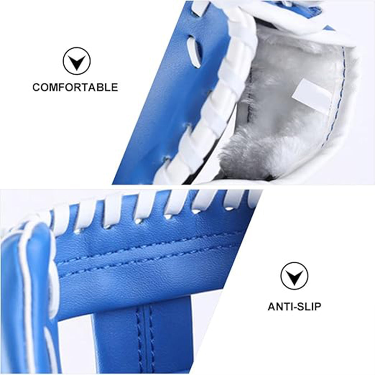 Baseball Softball Glove Thickened PU Leather Training Mitt 11.5in - Brown