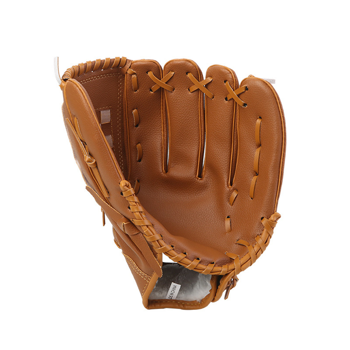 Baseball Softball Glove Thickened PU Leather Training Mitt 11.5in - Brown