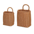 Premium Vintage Wall Hanging Basket – Natural Brown 15cm with Handle