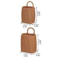 Premium Vintage Wall Hanging Basket – Natural Brown 15cm with Handle