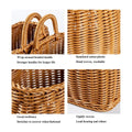 Premium Vintage Wall Hanging Basket – Natural Brown 15cm with Handle