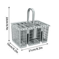 Premium Grey Universal Dishwasher Cutlery Basket with Detachable Handle