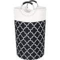 Premium 82L Foldable Laundry Basket – Black with Metal Frame
