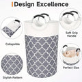 Premium 82L Foldable Laundry Basket – Black with Metal Frame