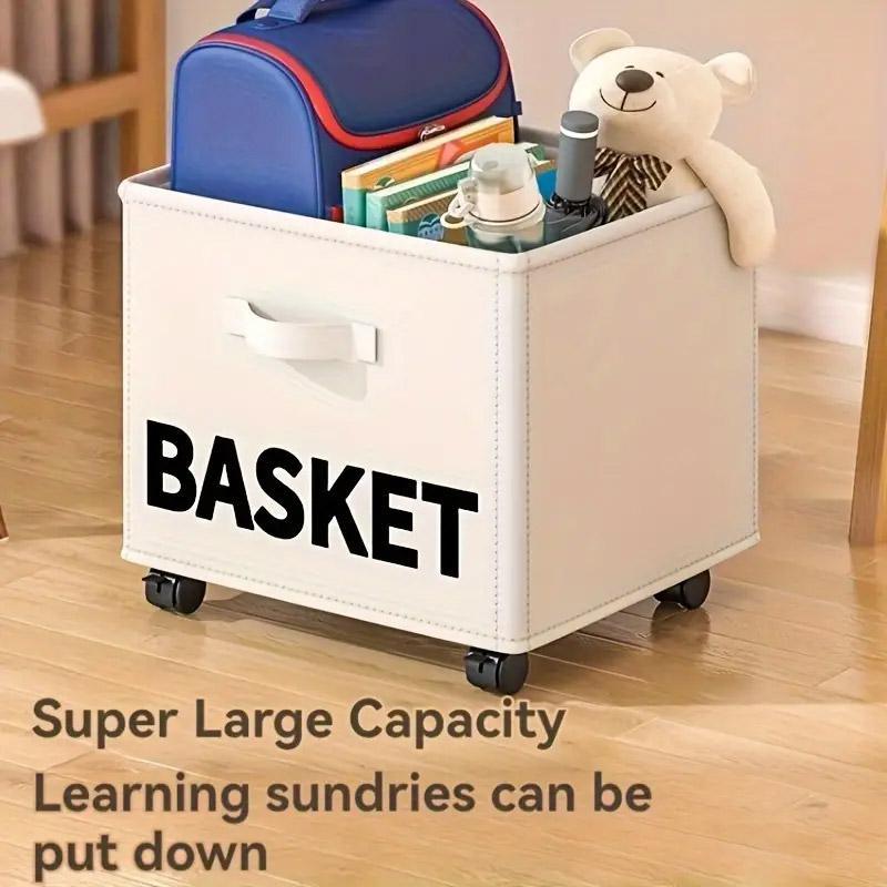 Grey Rolling Storage Basket with Wheels for Under Desk Organisation - SuperSaverAU - view 5
