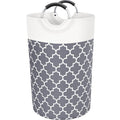 Premium 82L Foldable Laundry Basket – Grey with Metal Frame