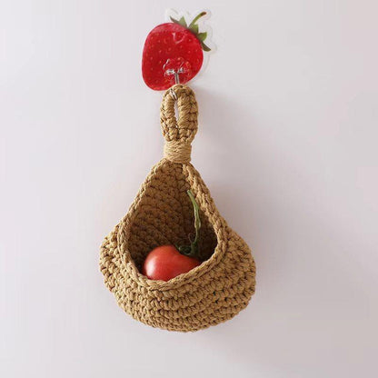 Boho Style Hanging Wall Organizer Basket - L Size