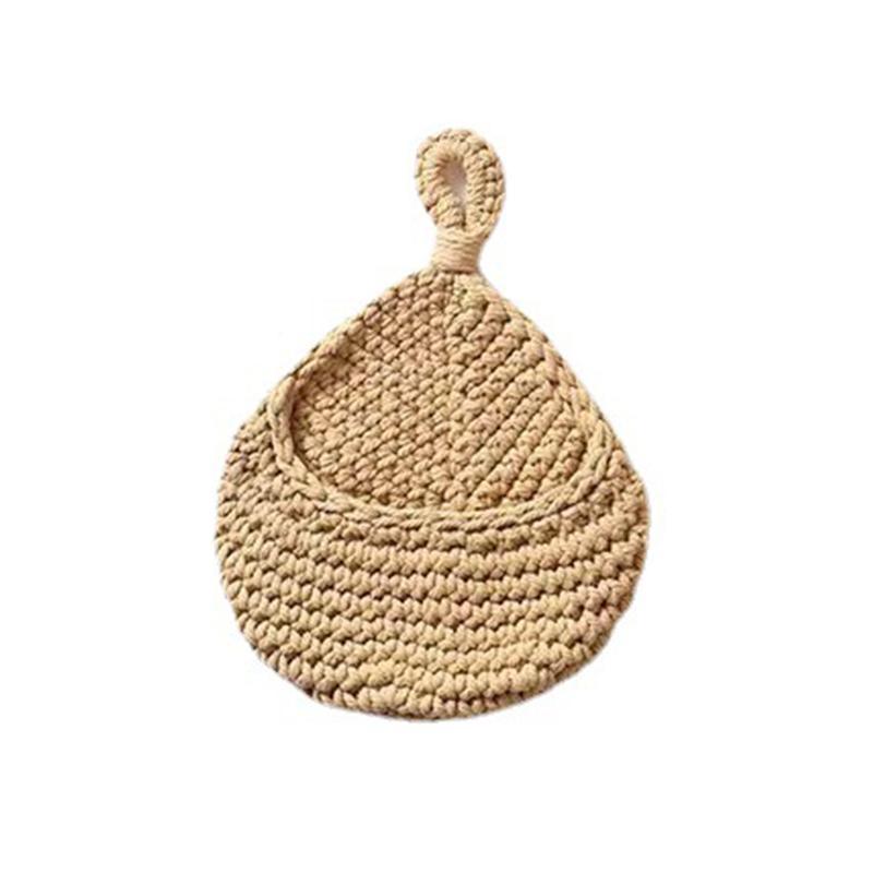 Boho Style Hanging Wall Organizer Basket - L Size