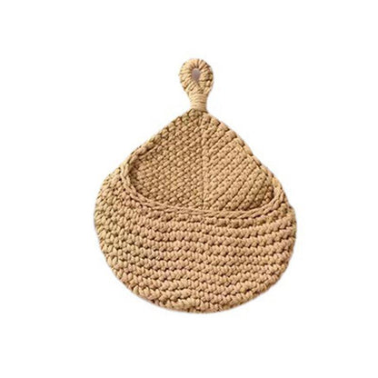 Boho Style Hanging Wall Organizer Basket - L Size