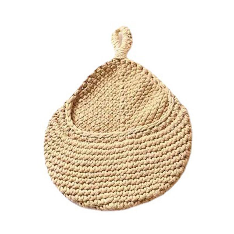 Boho Style Hanging Wall Organizer Basket - L Size