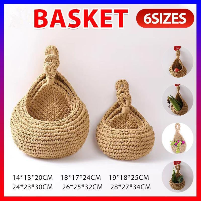 Boho Style Hanging Wall Organizer Basket - XL Size - SuperSaverAU - view 1