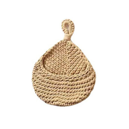 Boho Style Hanging Wall Organizer Basket - XL Size