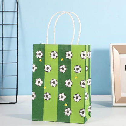 30PCS Fashion Ball Kraft Paper Gift Bag Festivals gift tote bag Party Favor Bag - Basketball-30pcs