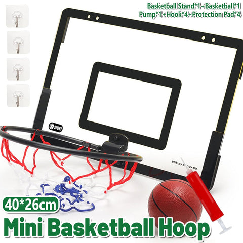 Wall Mounted Foldable Basketball Stand 40x26cm for Young Players - Indoor/Outdoor Use - SuperSaverAU - view 1