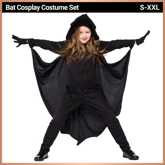 Children Bat Costume Halloween Animal Outfit Kids Stage Performance Wear Fun - XXL