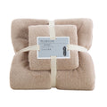 Premium Coral Velvet Towel Set – Brown