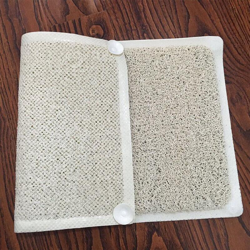 Premium Anti-Slip Loofah Shower Mat – White 70 x 40cm