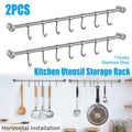 2PCS 304 Stainless Steel Wall Mounted Hooks, 40 cm, Waterproof, Heavy-Duty - SuperSaverAU - view 1