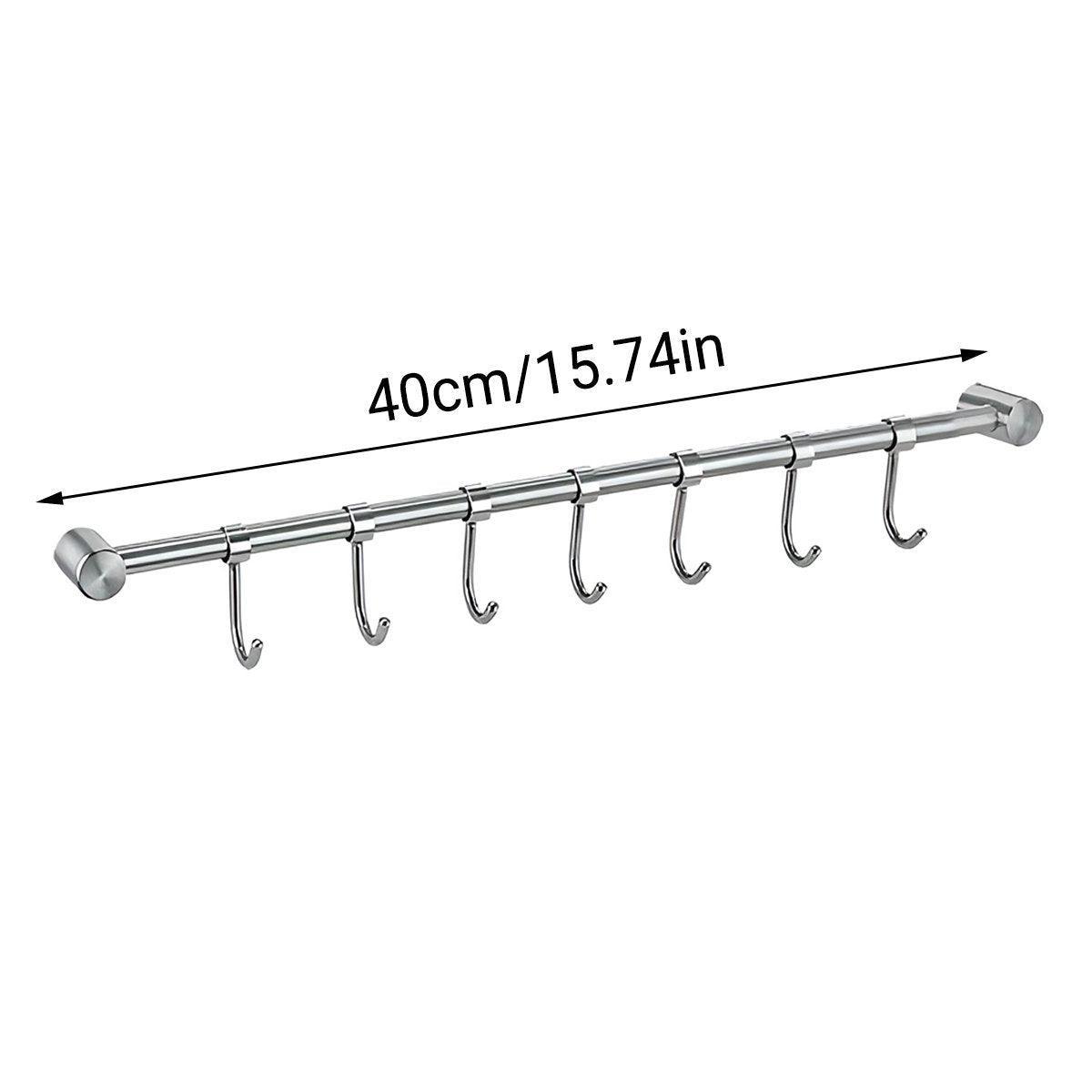 2PCS 304 Stainless Steel Wall Mounted Hooks, 40 cm, Waterproof, Heavy-Duty - SuperSaverAU - view 2