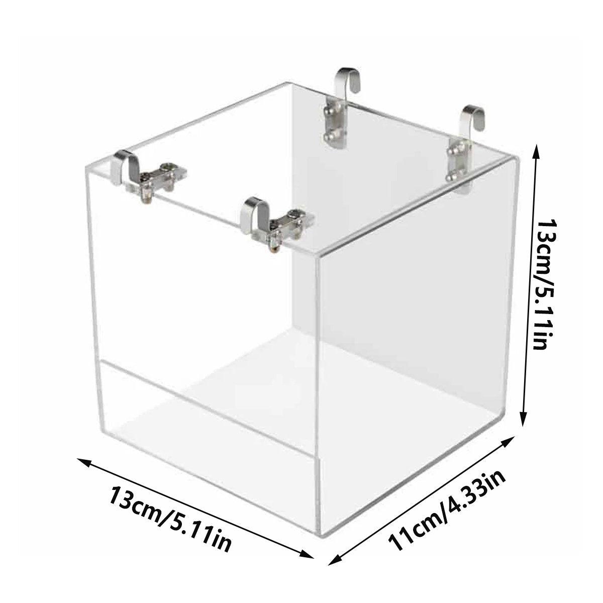 Acrylic Bird Bath Tub 5.11" x 4.33" for Small to Medium Birds, Clear Design - SuperSaverAU - view 3