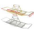 Bathtub Rack Bathroom Storage Shelf Telescopic Adjustable Organiser Tray Home - Silver - SuperSaverAU - view 3