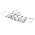 Bathtub Rack Bathroom Storage Shelf Telescopic Adjustable Organiser Tray Home - Silver - SuperSaverAU - view 4