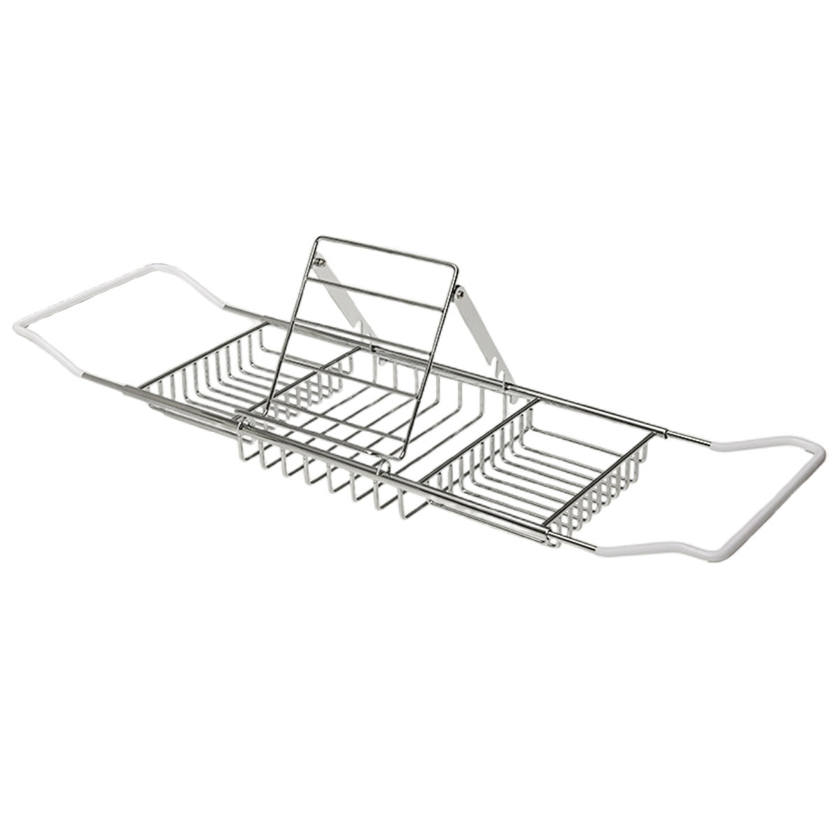Bathtub Rack Bathroom Storage Shelf Telescopic Adjustable Organiser Tray Home - Silver - SuperSaverAU - view 4