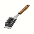 Premium BBQ Grill Cleaning Brush – Acacia Wood Handle