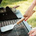 Premium BBQ Grill Cleaning Brush – Acacia Wood Handle