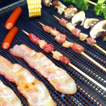 BBQ Mesh Grill Mats 10PCS Non-Stick, 40x30cm, Reusable, High Temp Resistant