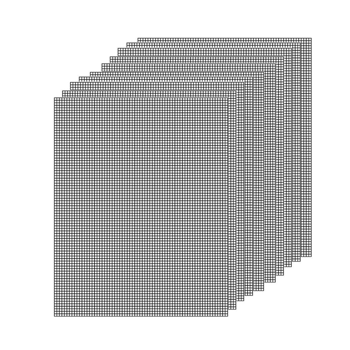 BBQ Mesh Grill Mats 10PCS Non-Stick, 40x30cm, Reusable, High Temp Resistant