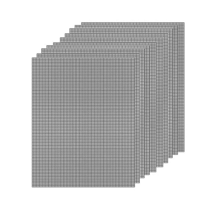 BBQ Mesh Grill Mats 10PCS Non-Stick, 40x30cm, Reusable, High Temp Resistant